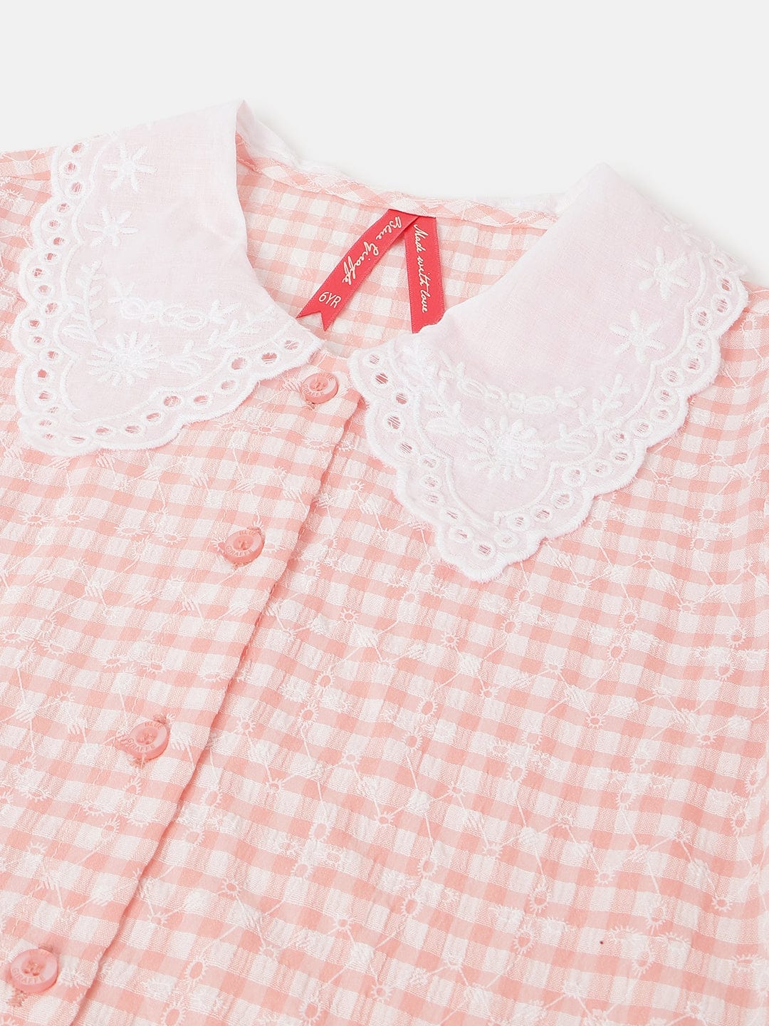 Blue Giraffe Girls Pink V Neck Top