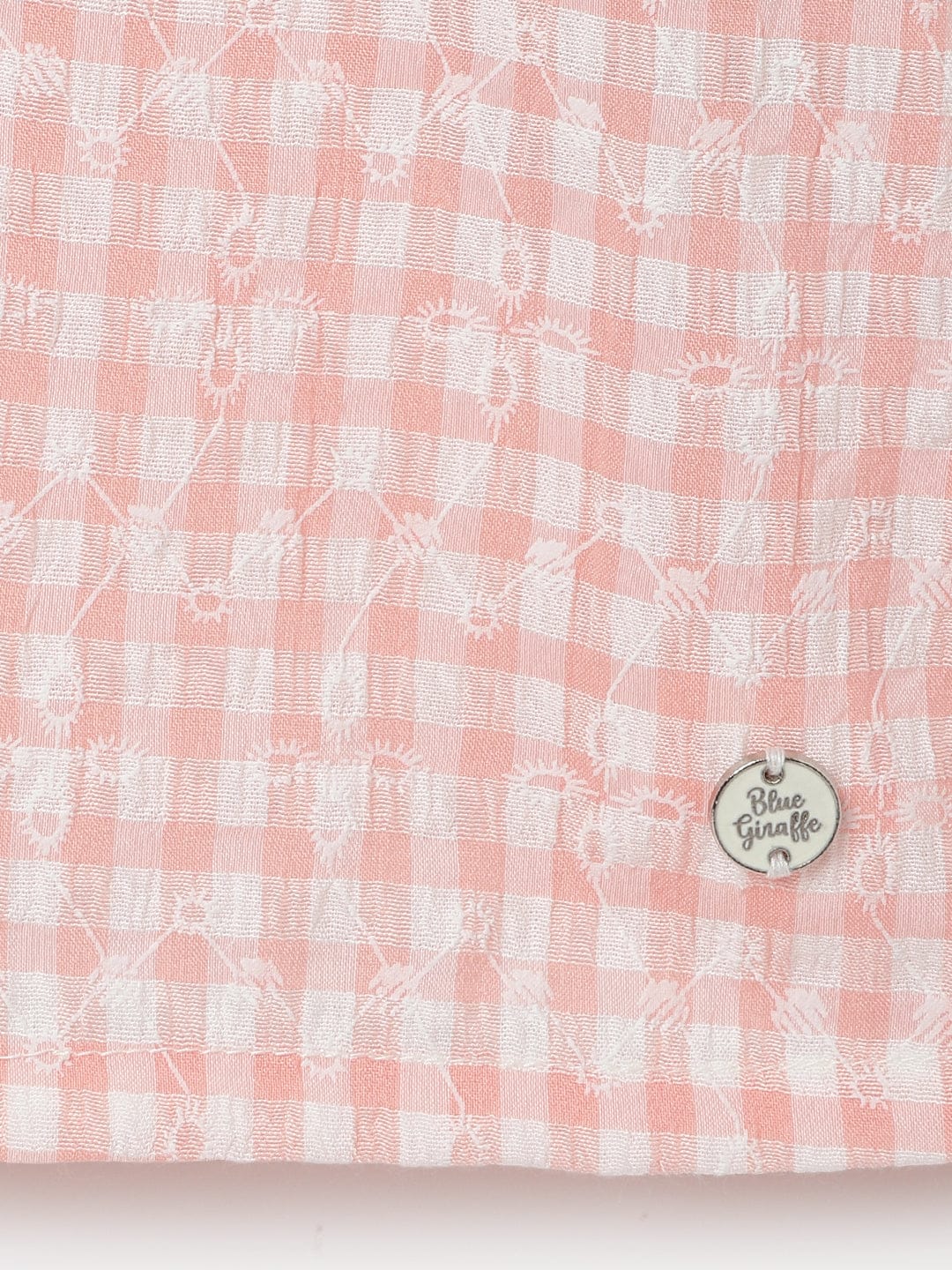 Blue Giraffe Girls Pink V Neck Top