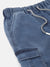 Blue Giraffe Girls Blue Solid Relaxed Fit Mid-Rise Jeans
