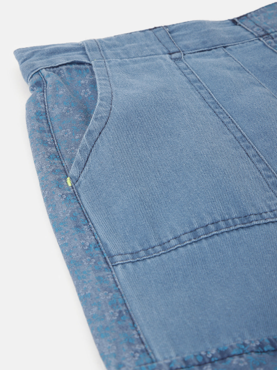 Blue Giraffe Girls Blue Solid Loose Fit Mid-Rise Jeans