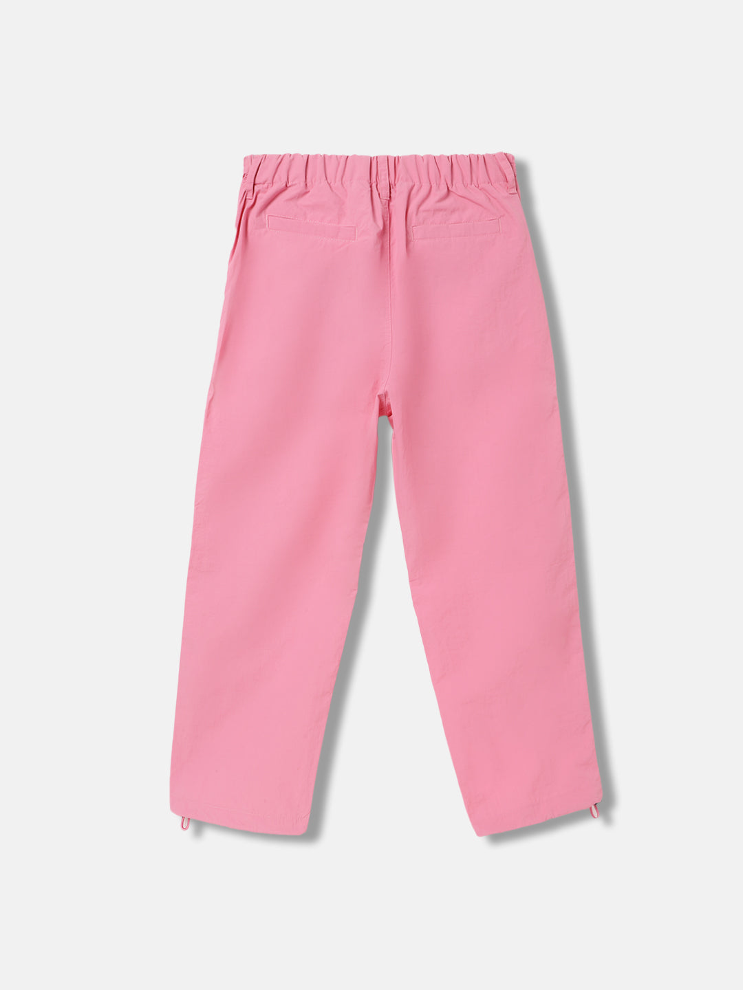 Blue Giraffe Girls Pink Solid Loose Fit Trouser
