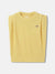 Blue Giraffe Girls Yellow Solid Round Neck Sleeveless T-Shirt
