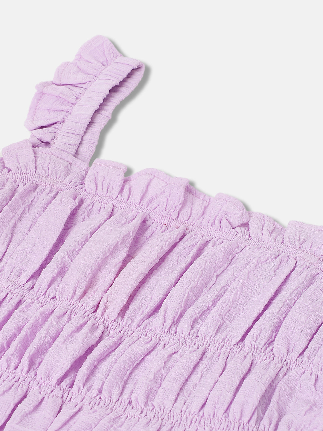 Blue Giraffe Girls Purple Solid Square neck Sleeveless Top