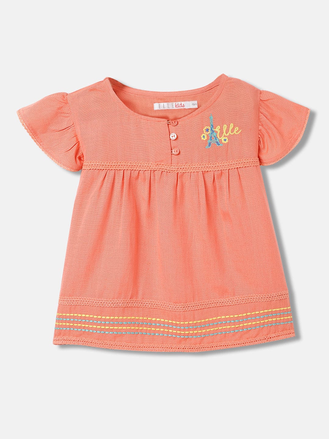 Elle Kids Pink Round Neck Top