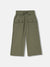 Elle Kids Girls Green Solid Relaxed Fit Trouser