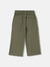 Elle Kids Girls Green Solid Relaxed Fit Trouser