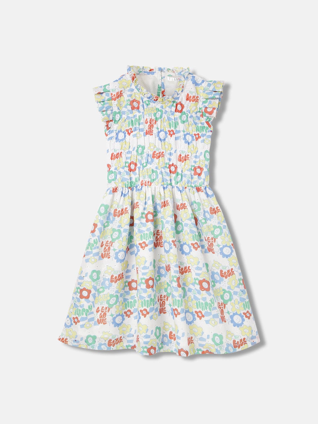 Elle Kids Multi Round Neck Dress