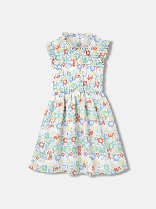 Elle Kids Multi Round Neck Dress