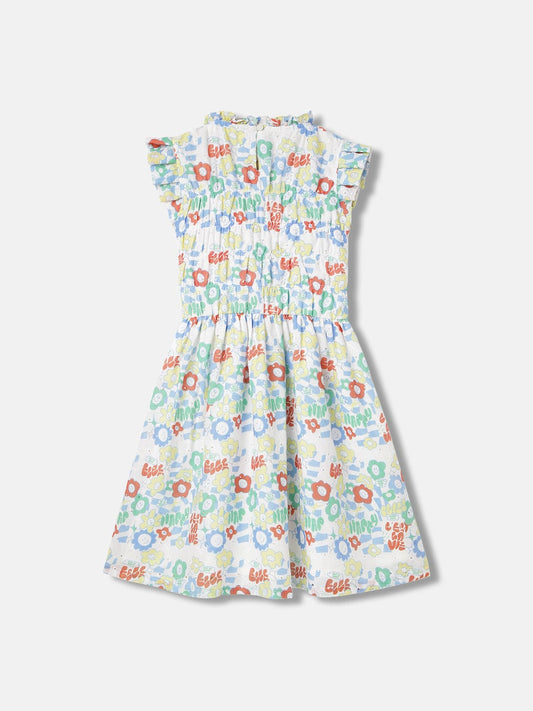 Elle Kids Multi Round Neck Dress