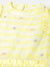 Elle Girls Yellow Striped Round Neck Short Sleeves Dress