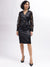Centre Stage Women Black Solid Wrap Neck Full Sleeves Dress