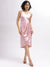 Centre Stage Women Pink Solid V-Neck Shoulder Straps Dress