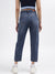 Elle Women Blue Solid Relaxed Fit Jeans