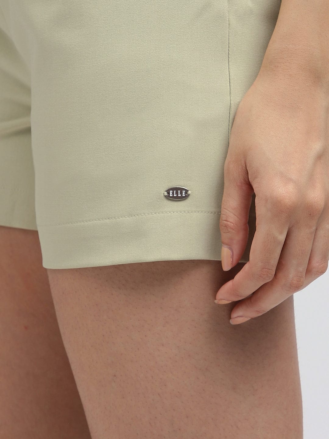 Elle Women Green Relaxed Fit Shorts