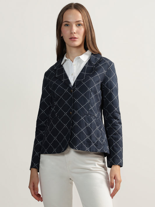 Iconic Women Notched Lapel Blazer