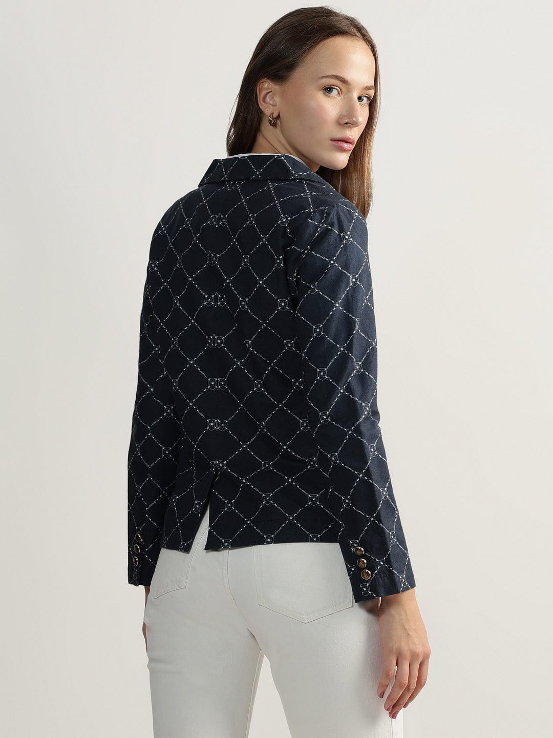 Iconic Women Notched Lapel Blazer