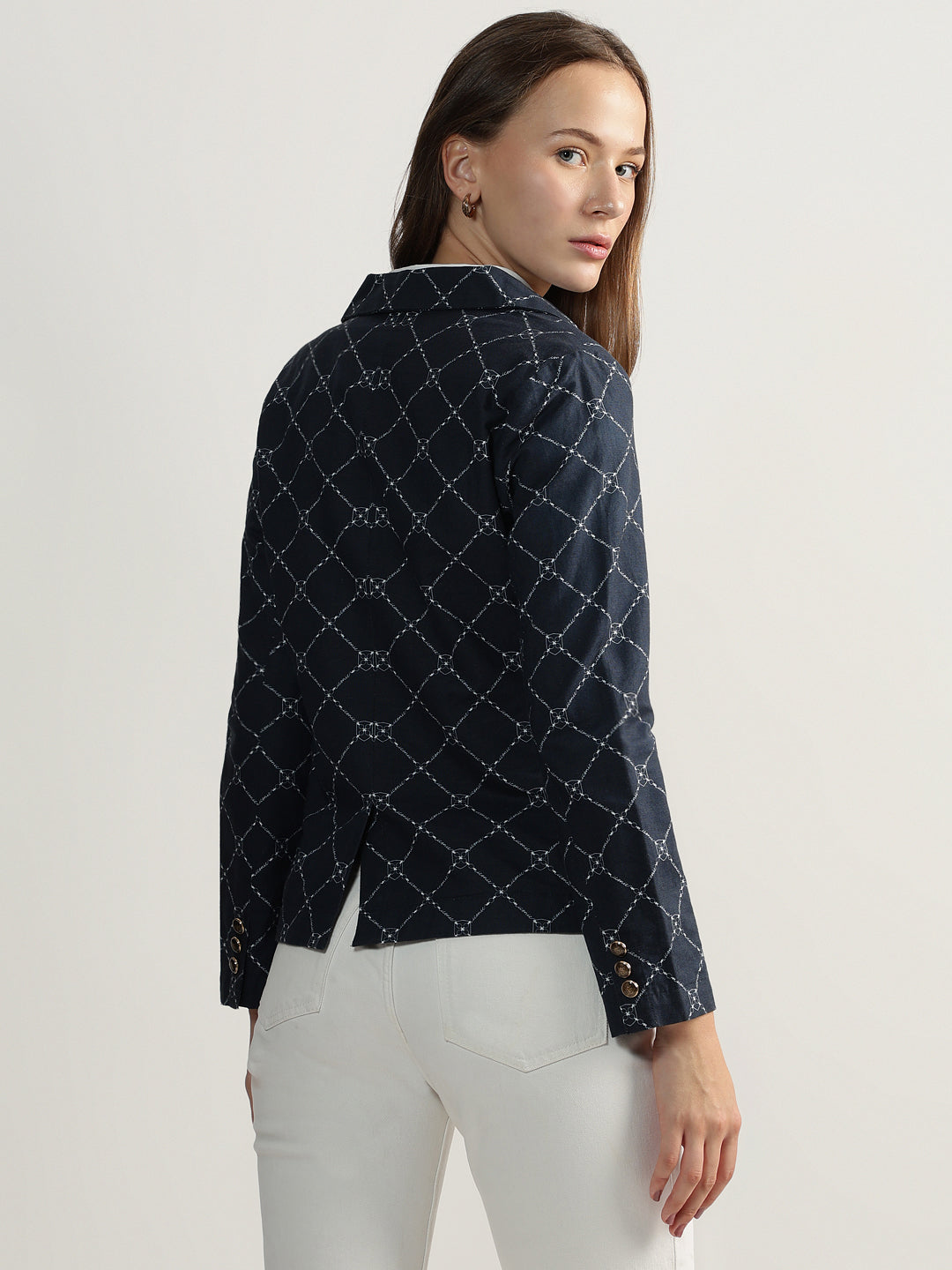 Iconic Women Notched Lapel Blazer