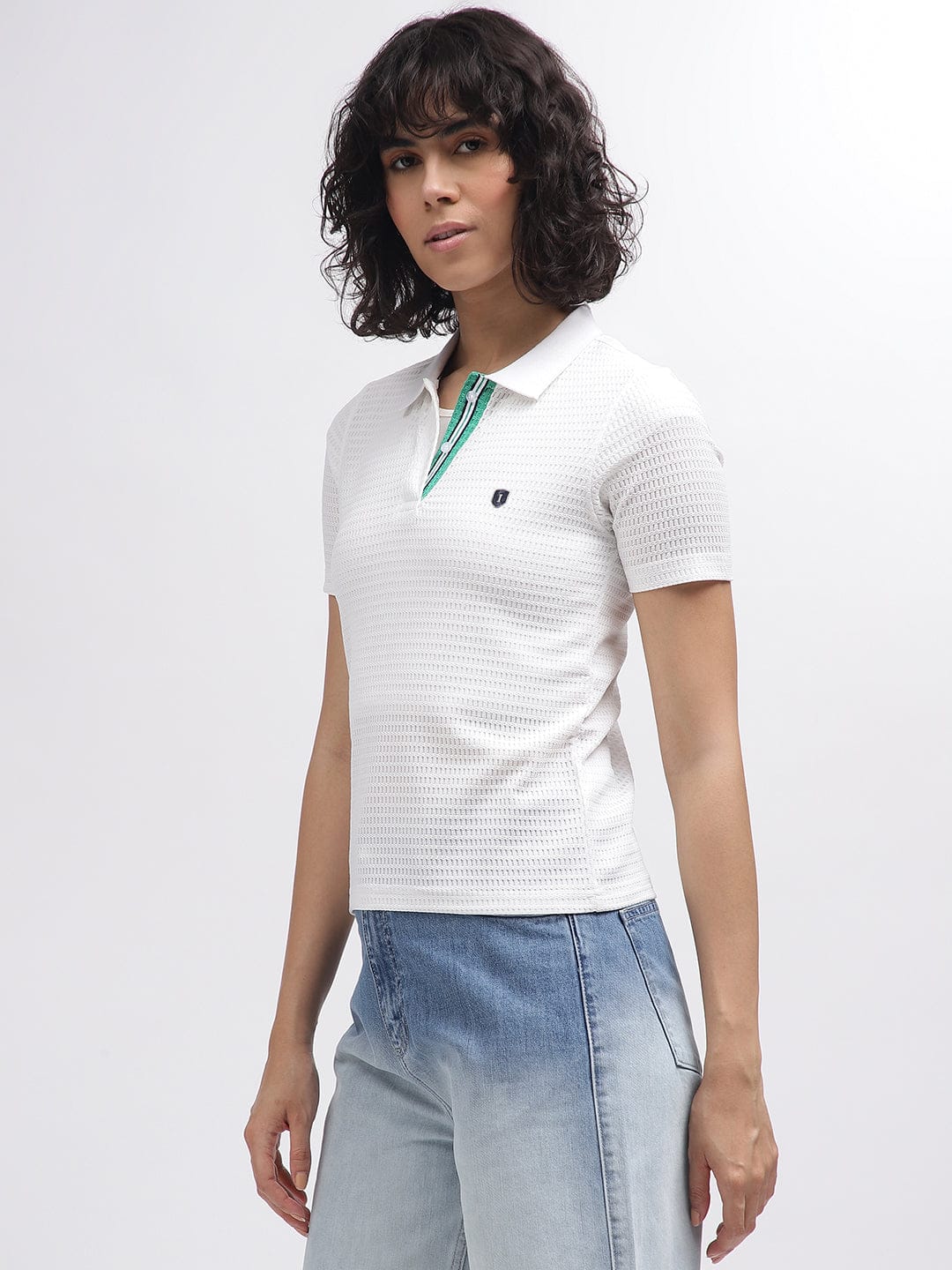 Iconic Women White Polo Polo Tshirt