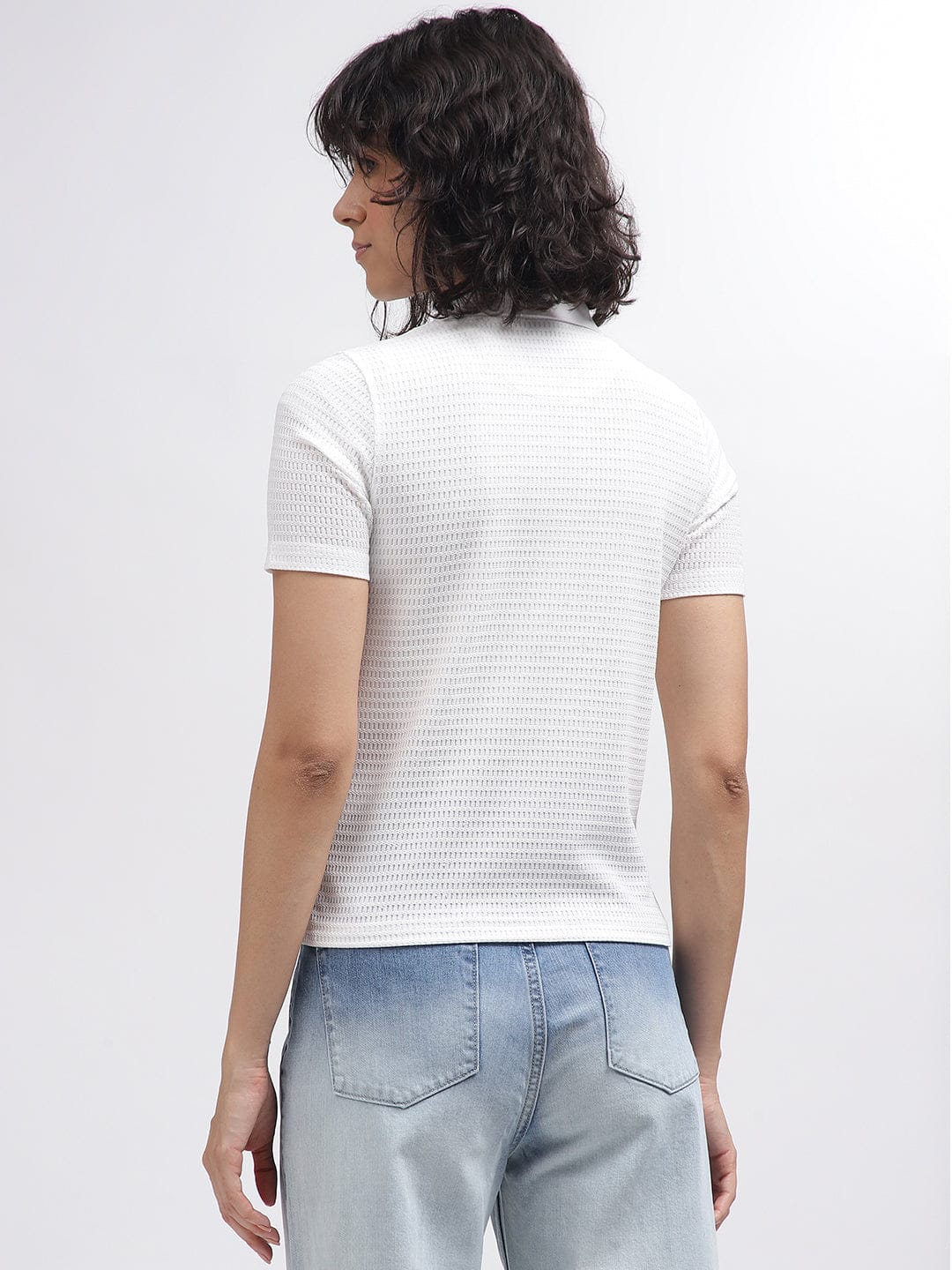 Iconic Women White Polo Polo Tshirt