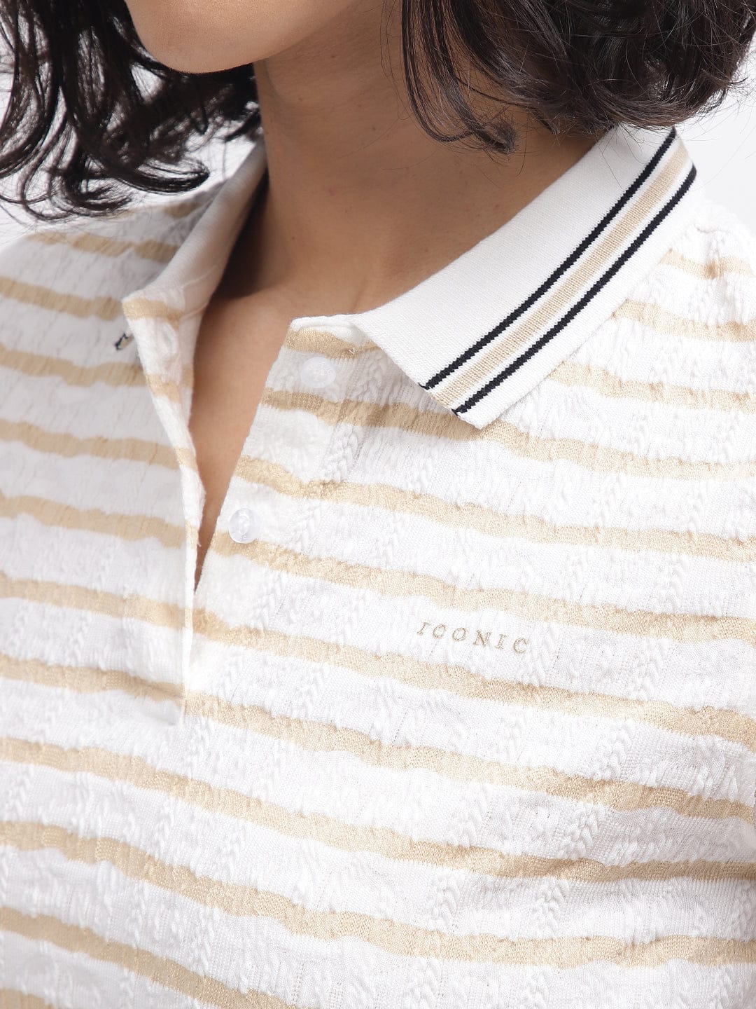 Iconic Women White Polo Polo Tshirt