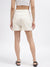 Iconic Women Off White Printed Regular Fit Shorts