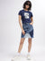Iconic Women Blue Self-Design Regular Fit Skirt