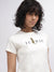 Iconic Women White Solid Round Neck Short Sleeves T-Shirt