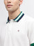 Iconic Men White Solid Polo Collar Short Sleeves T-Shirt