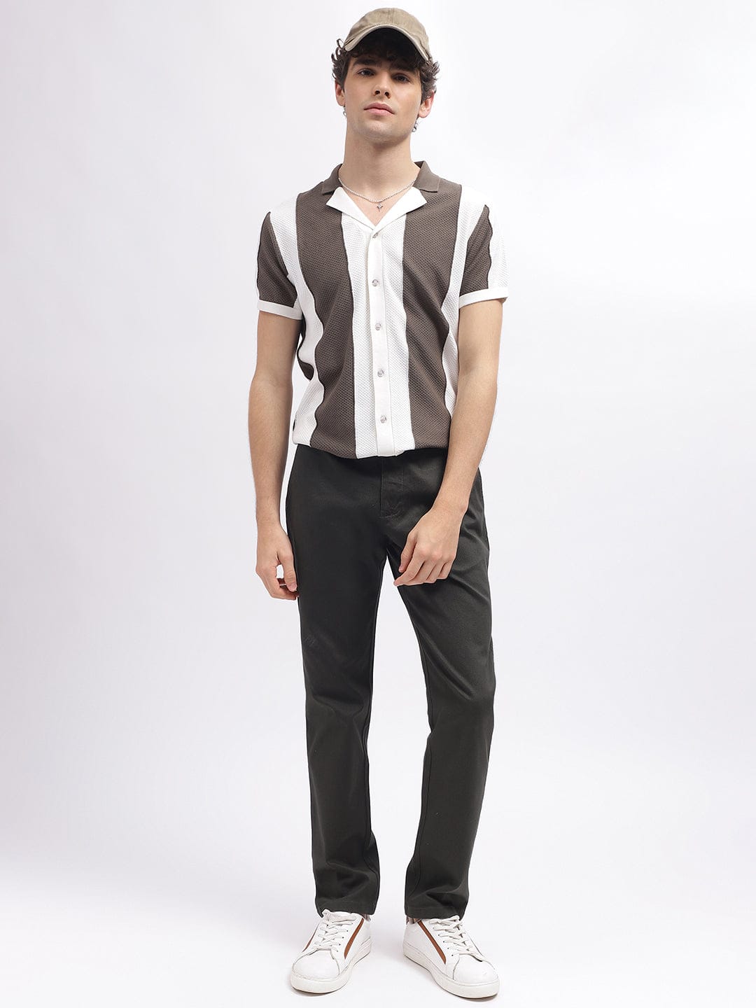 Iconic Men White Resort Collar Shirt