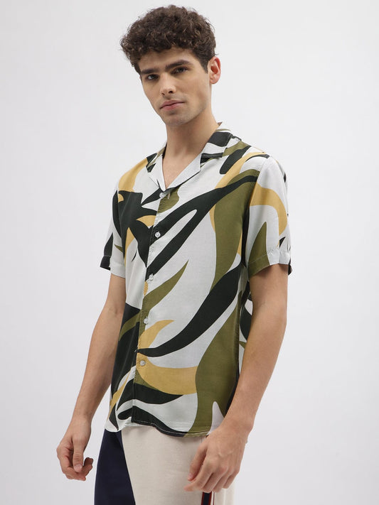 Iconic Men Multi Resort Collar Shirt