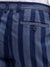 Iconic Men Navy Blue Striped Regular Fit Shorts