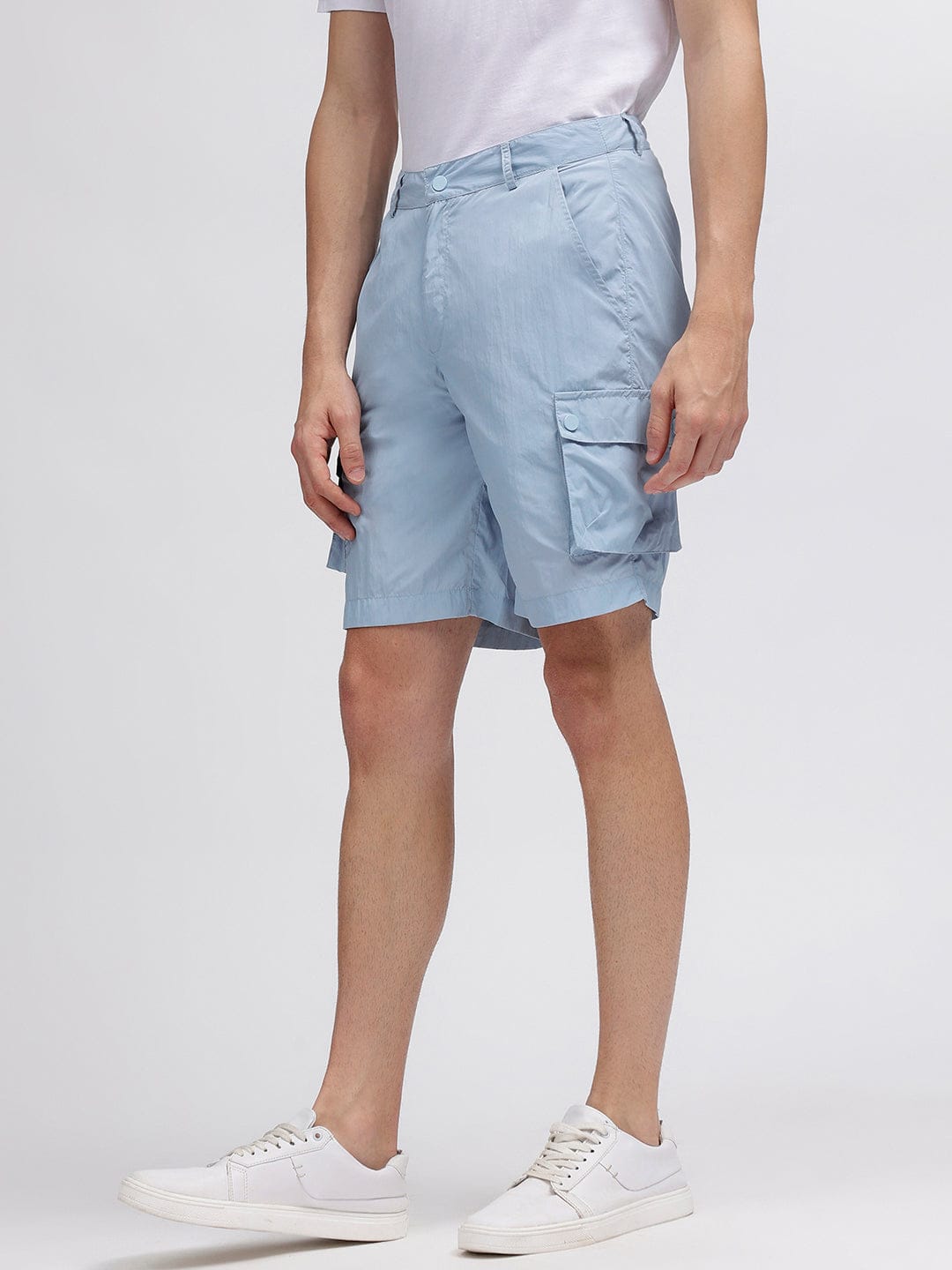 Iconic Men Blue Regular Fit Shorts
