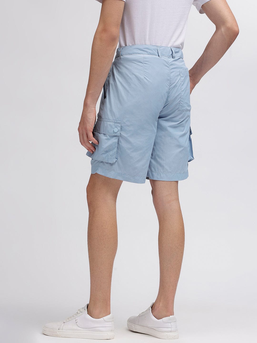 Iconic Men Blue Regular Fit Shorts
