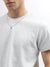 Iconic Men White Checked Round Neck Short Sleeves T-Shirt