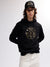 Just Cavalli Men Black Printed Hooded Full Sleeves Sweatshirt