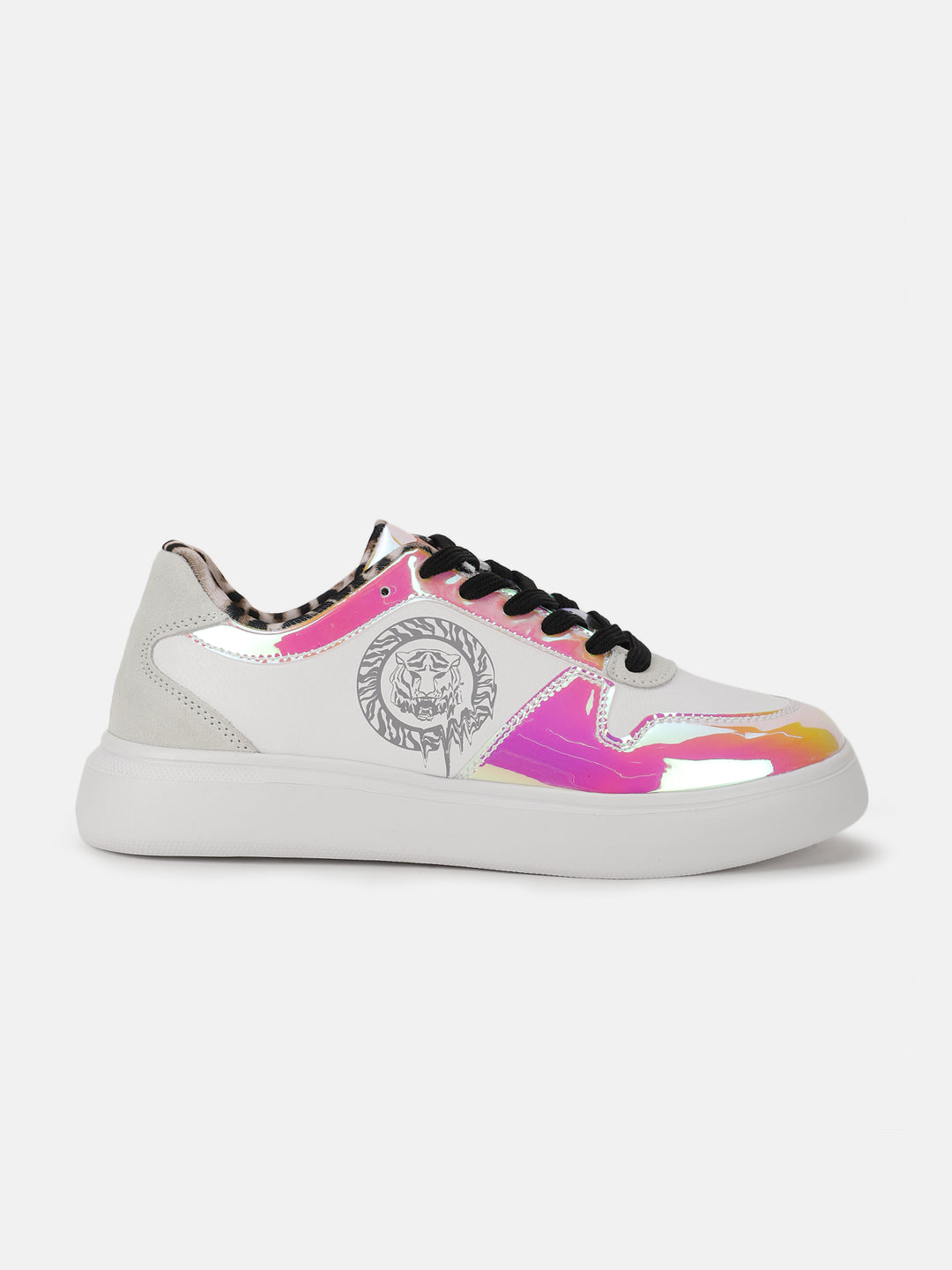 Just Cavalli Women White Solid Lace-up Sneakers