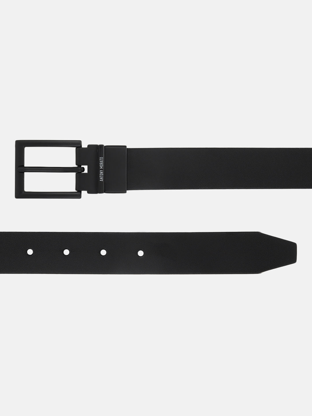 Antony Morato Men Black Solid Tang Closure Belt