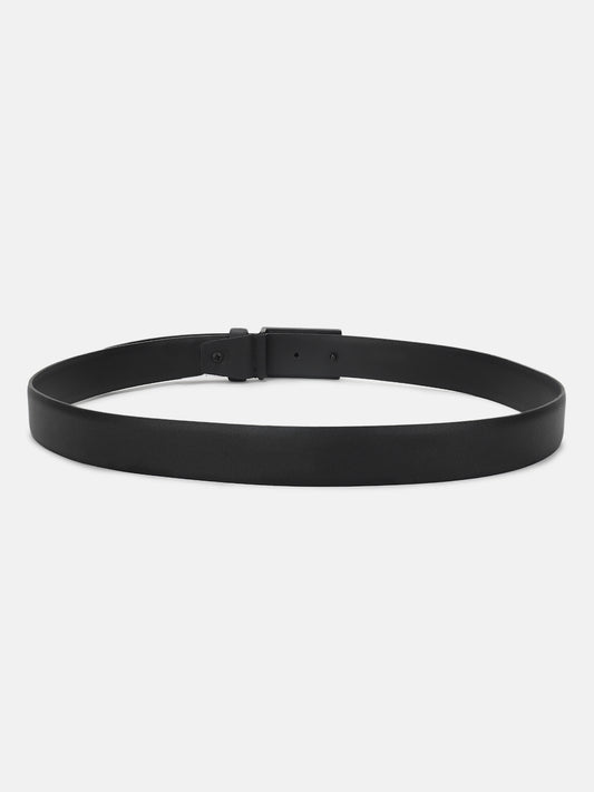 Antony Morato Men Black Solid Push Pin Closure Belt