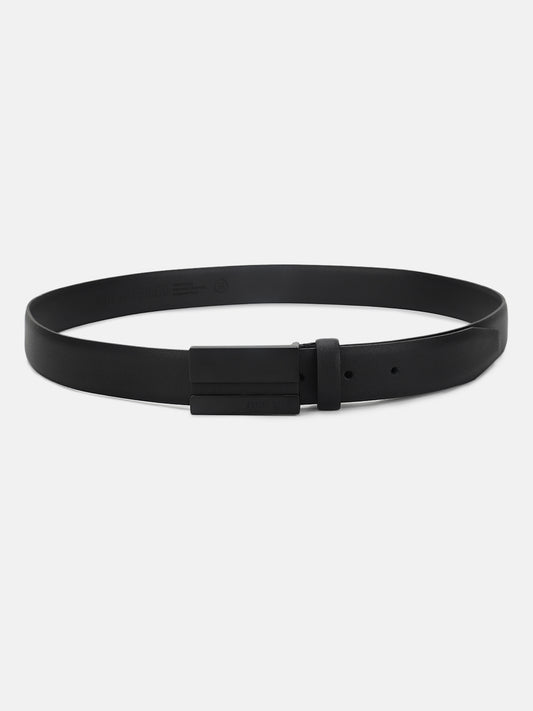 Antony Morato Men Black Solid Push Pin Closure Belt