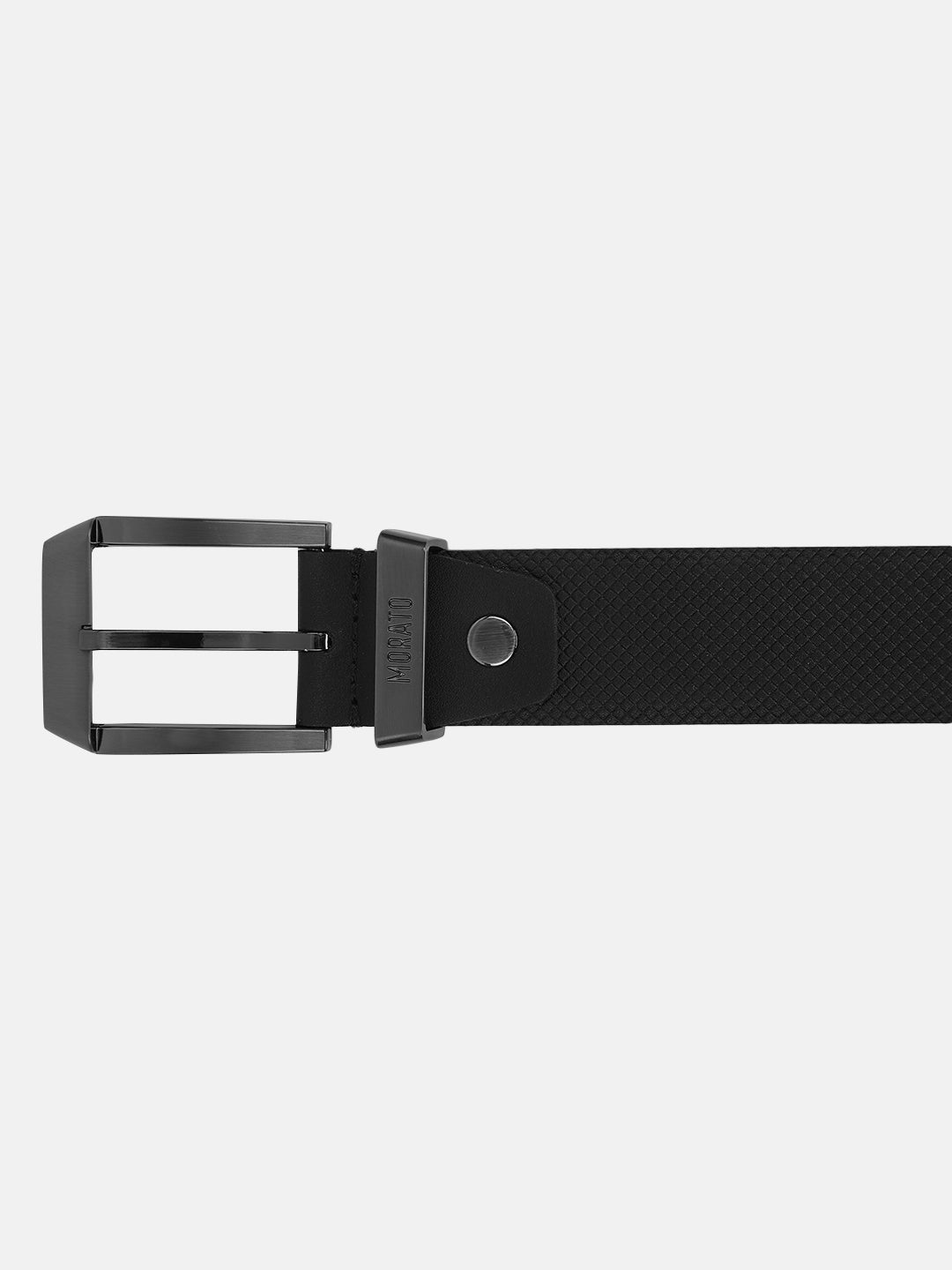 Antony Morato Men Black Solid Tang Closure Belt
