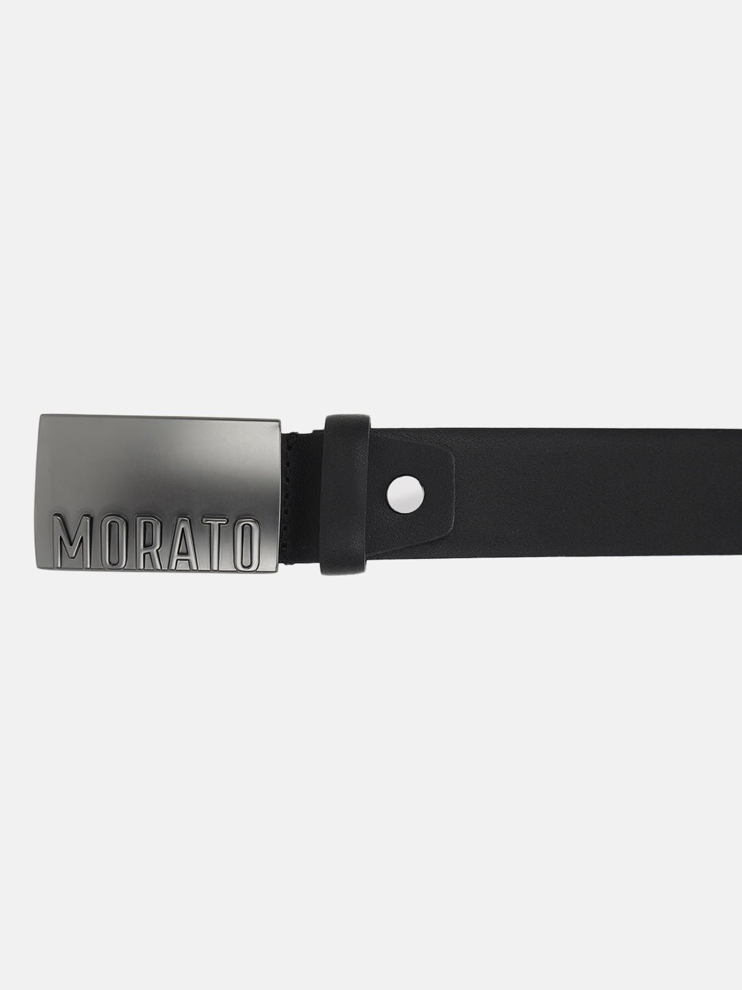 Antony Morato Men Black Solid Push Pin Closure Belt