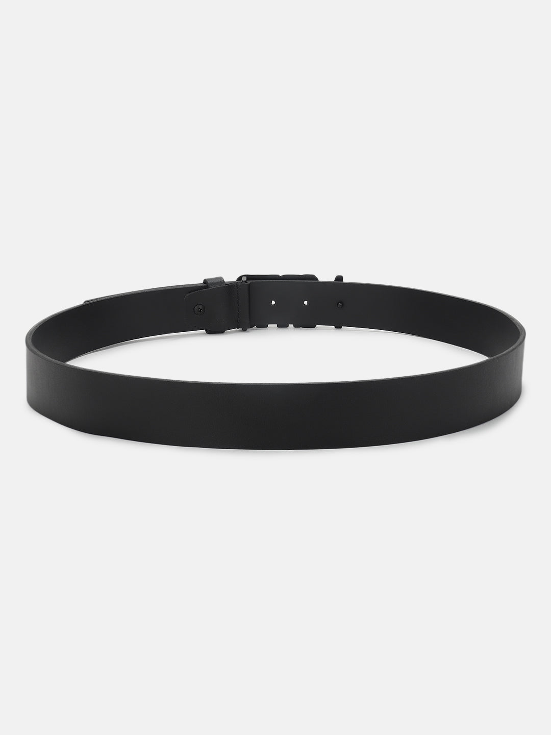 Antony Morato Men Black Solid Push Pin Closure Belt