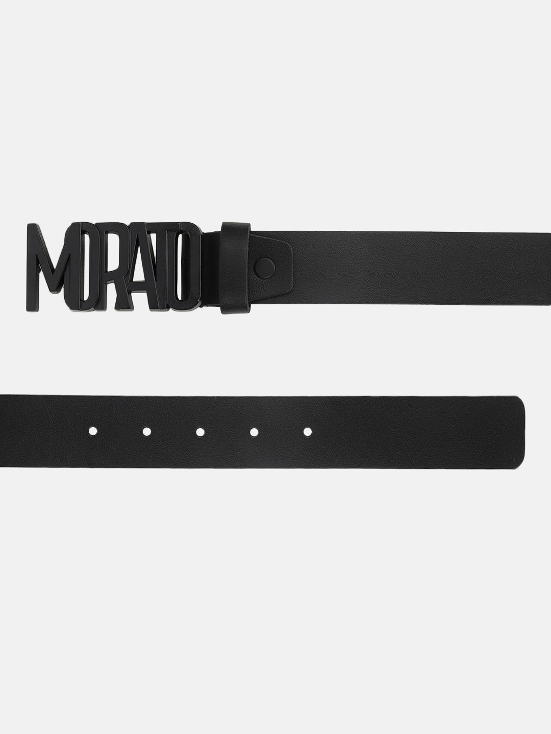 Antony Morato Men Black Solid Push Pin Closure Belt