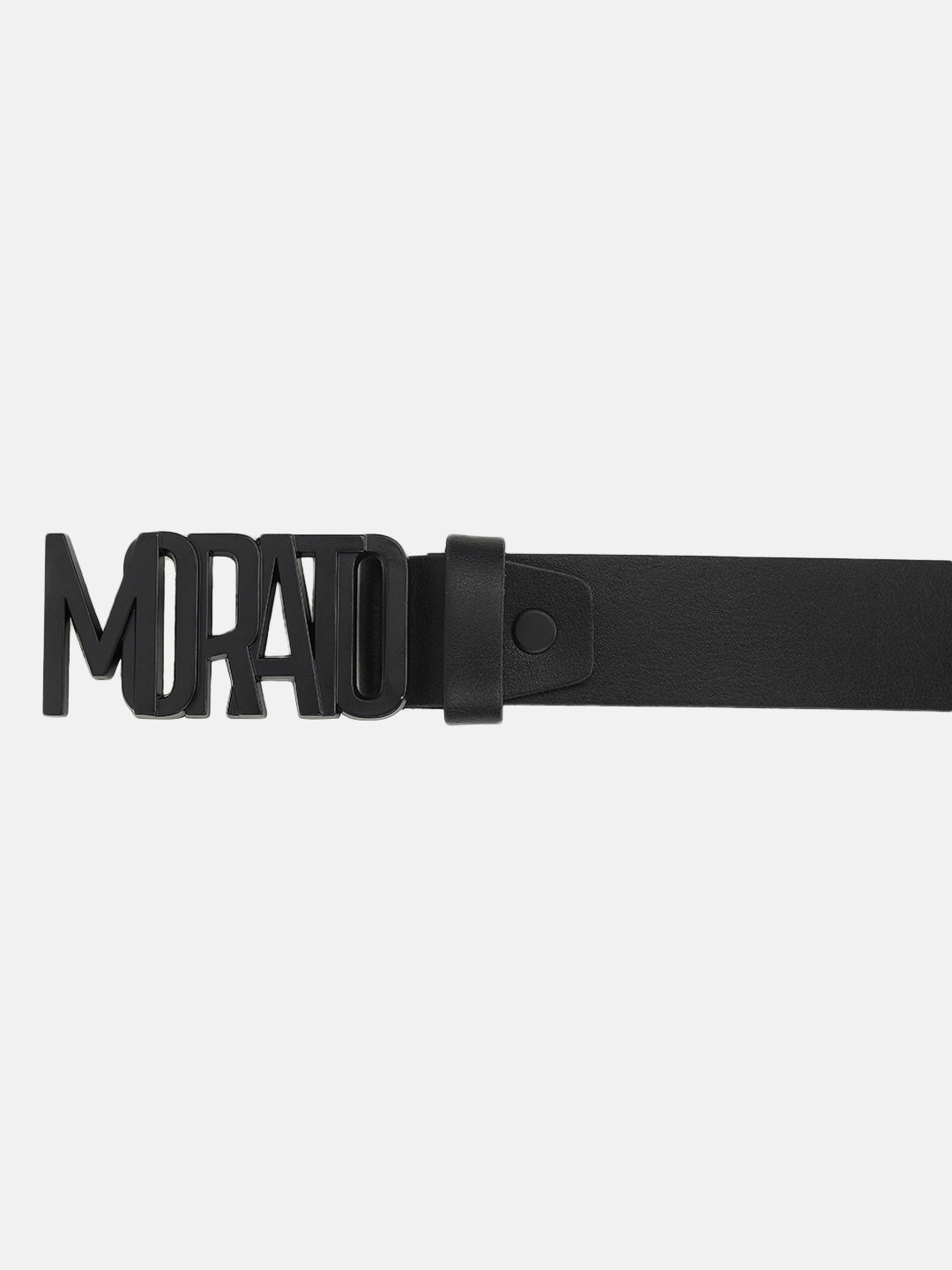 Antony Morato Men Black Solid Push Pin Closure Belt