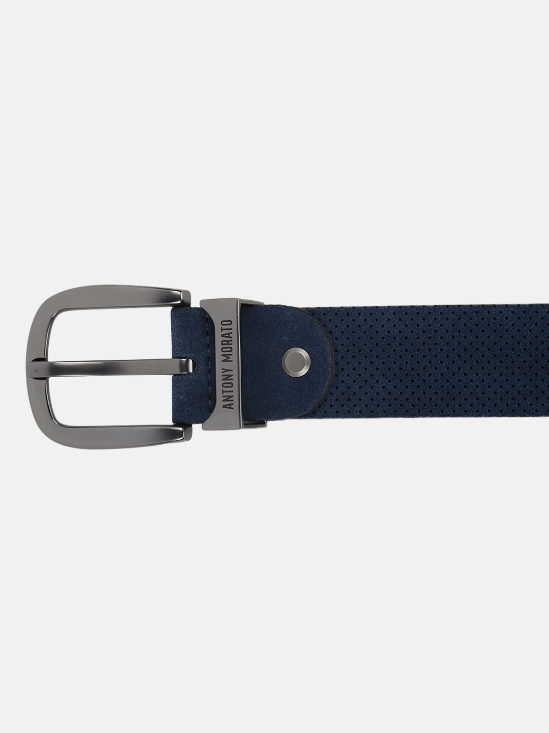 Antony Morato Men Blue Solid Tang Closure Belt