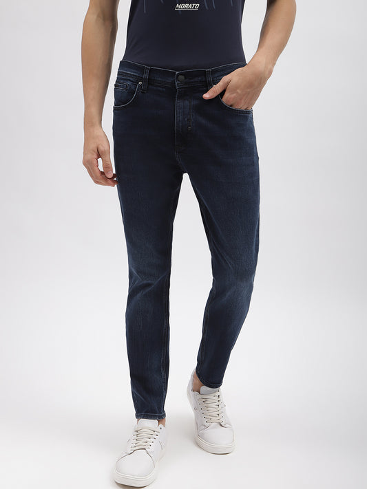 Antony Morato Men Blue Solid Skinny Fit Mid-Rise Jeans