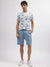 Antony Morato Men Blue Solid Slim Fit Mid-Rise Shorts