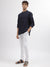 Antony Morato Men Off White Solid Skinny Fit Mid-Rise Trouser