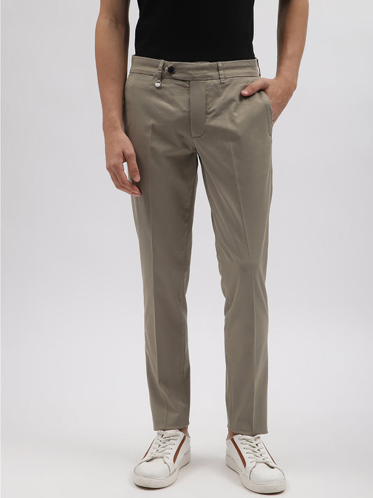 Antony Morato Men Brown Solid Skinny Fit Mid-Rise Trouser