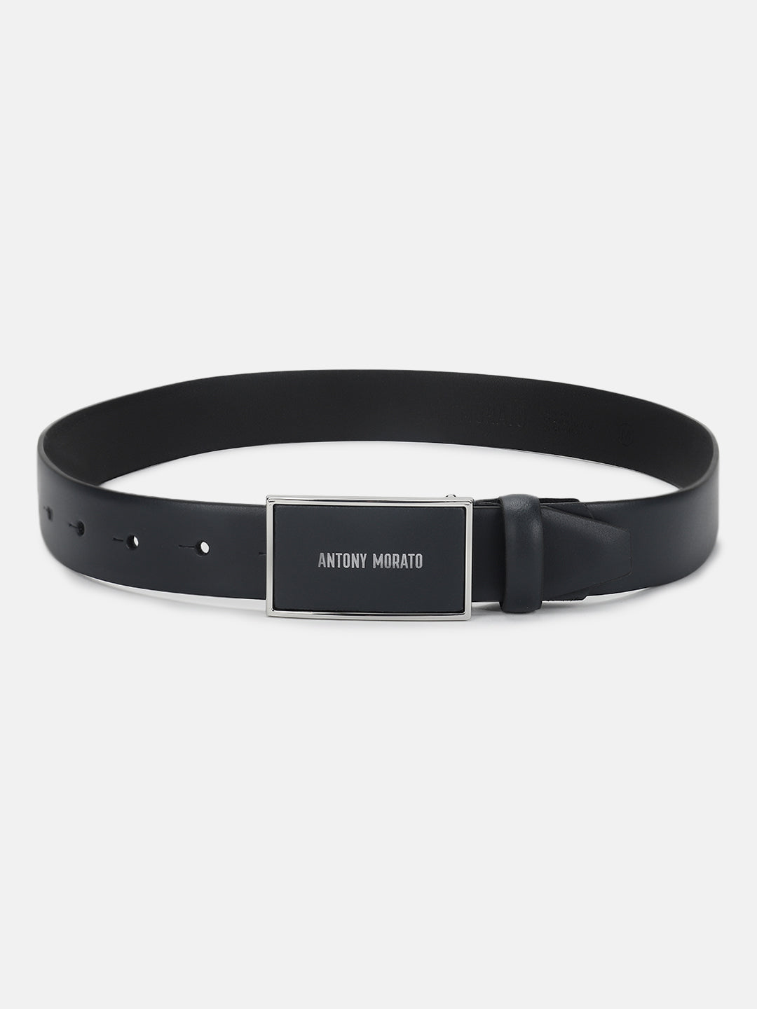Antony Morato Boys Blue Solid Push Pin Closure Belt